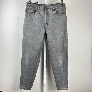 Vintage 80s Levi's 550 Gray Denim Jeans‎ Mens 38x34 Red Batwing Tag Actual 36x33